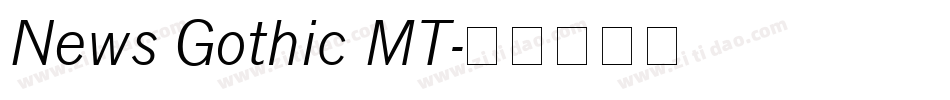 News Gothic MT字体转换